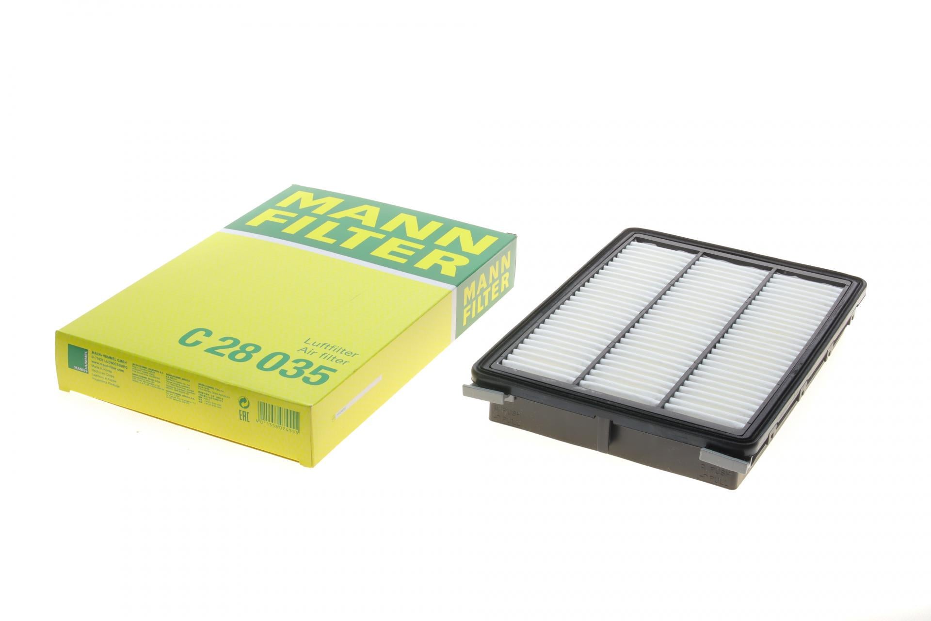 Фильтр воздушный Mann-Filter для Hyundai Tucson 1,6GDI/2,0/2,4GDI 15-/Kia Sportage 1,6GDi/2,0/2,4 16V DOHC 15- (C 28 035)