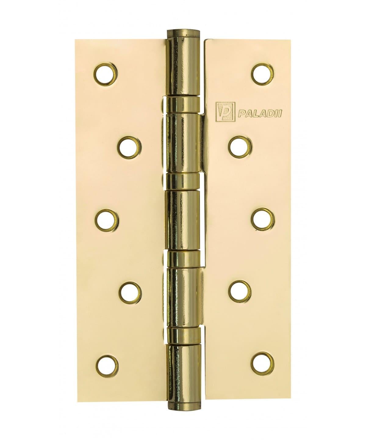 Петля для дверей врезная универсальная Paladii 4ВВ PB 125х75х2,5 мм 2 шт. Желтый (ПП069)