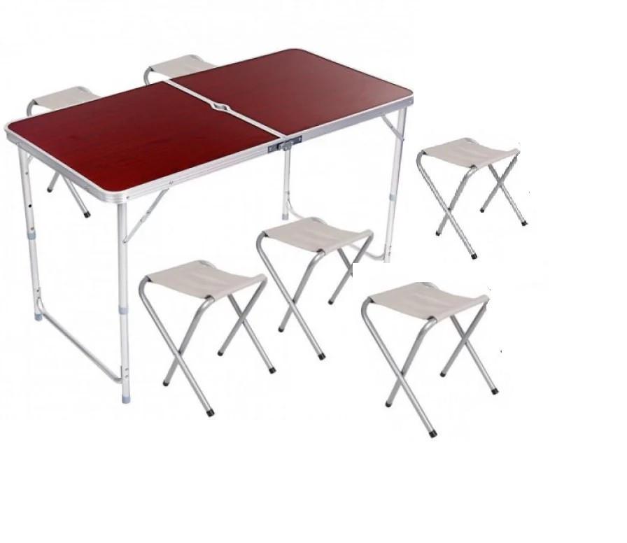 Стіл для пікніка розкладний з 6 стільцями Rainberg RB-9303 180х60 см Стіл для пікніка розкладний з 6 стільцями Rainberg RB-9303 180х60 см