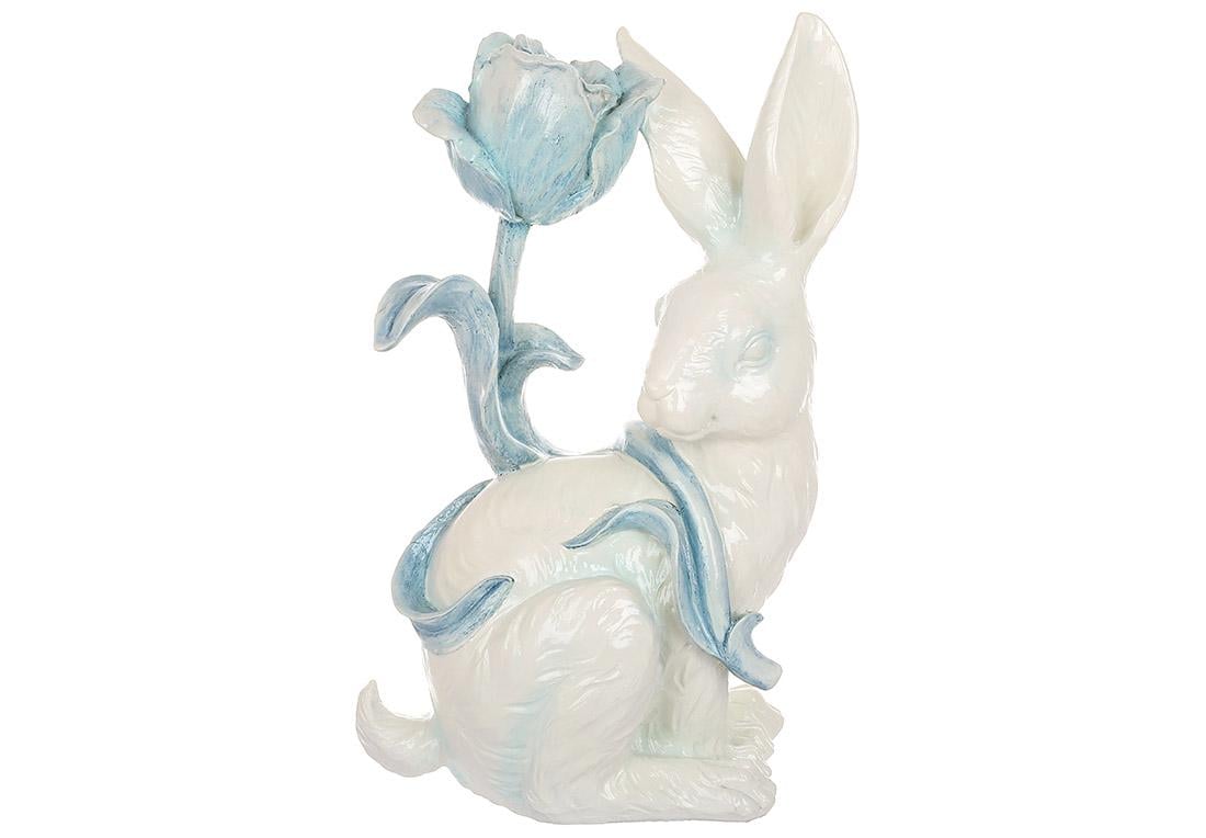 Декоративная фигура Кролик с цветком 20x12,4x29,6 см (838-589)