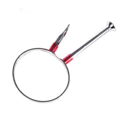 Декор на Хэллоуин обруч на голову Гвоздь в голове One size Серебристый (1810)