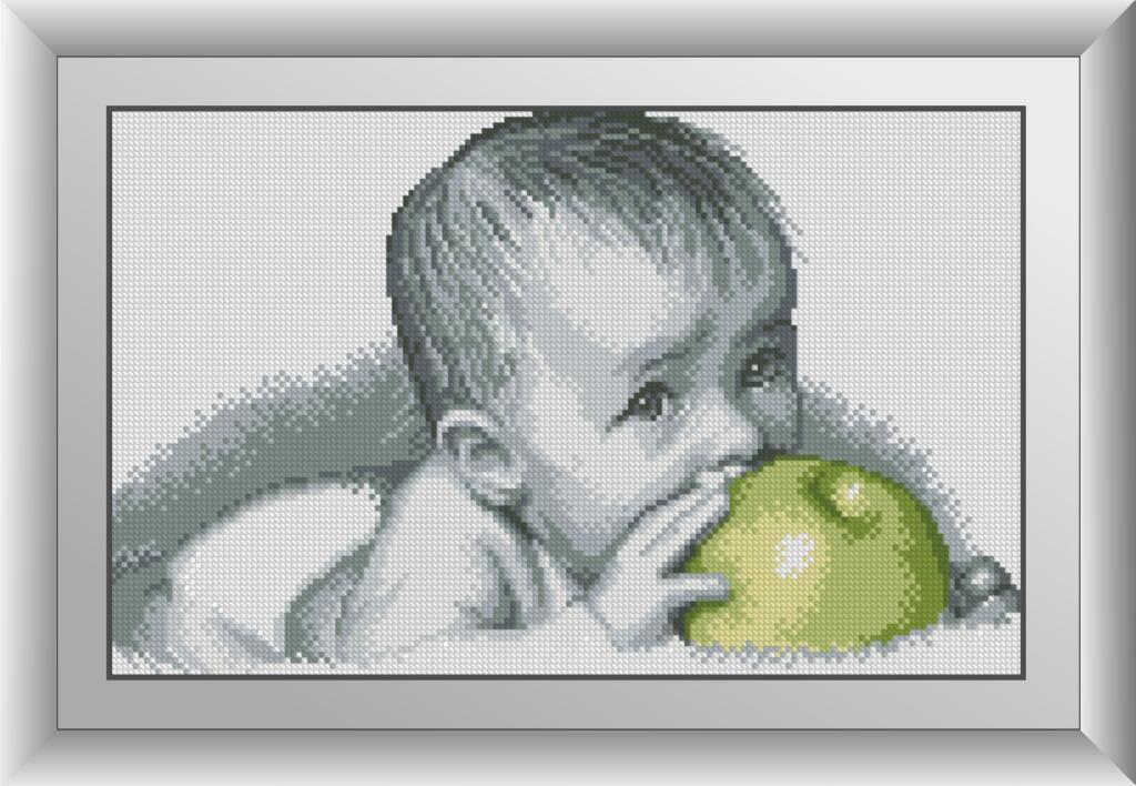 Алмазна мозаїка Dream Art Смакота (малюк з яблуком) 25х40,5 см (DA.30077) Алмазна мозаїка Dream Art Смакота (малюк з яблуком) 25х40,5 см (DA.30077)