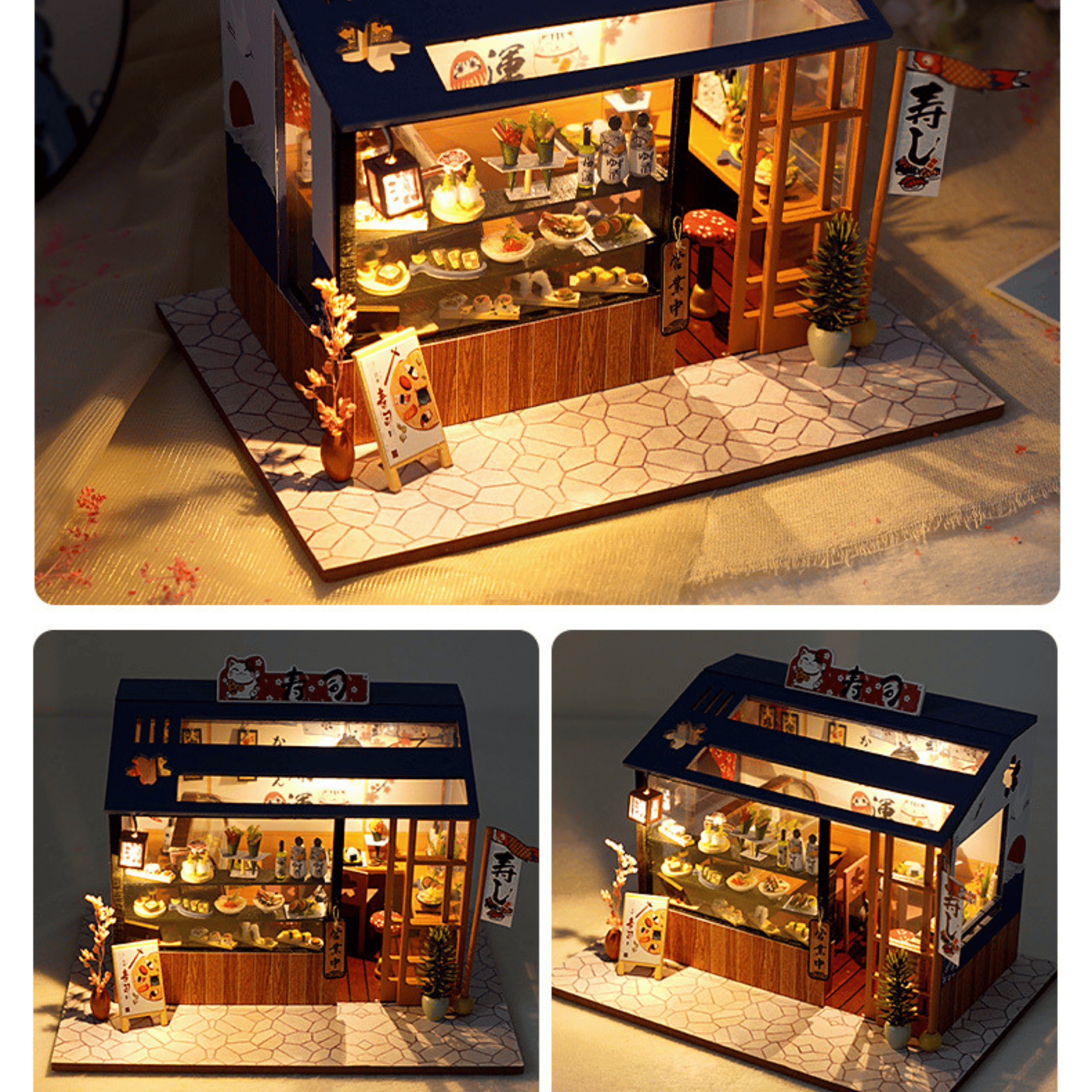 Румбокс конструктор DIY Суши-Ресторан 3D интерьерный (0034) - фото 3