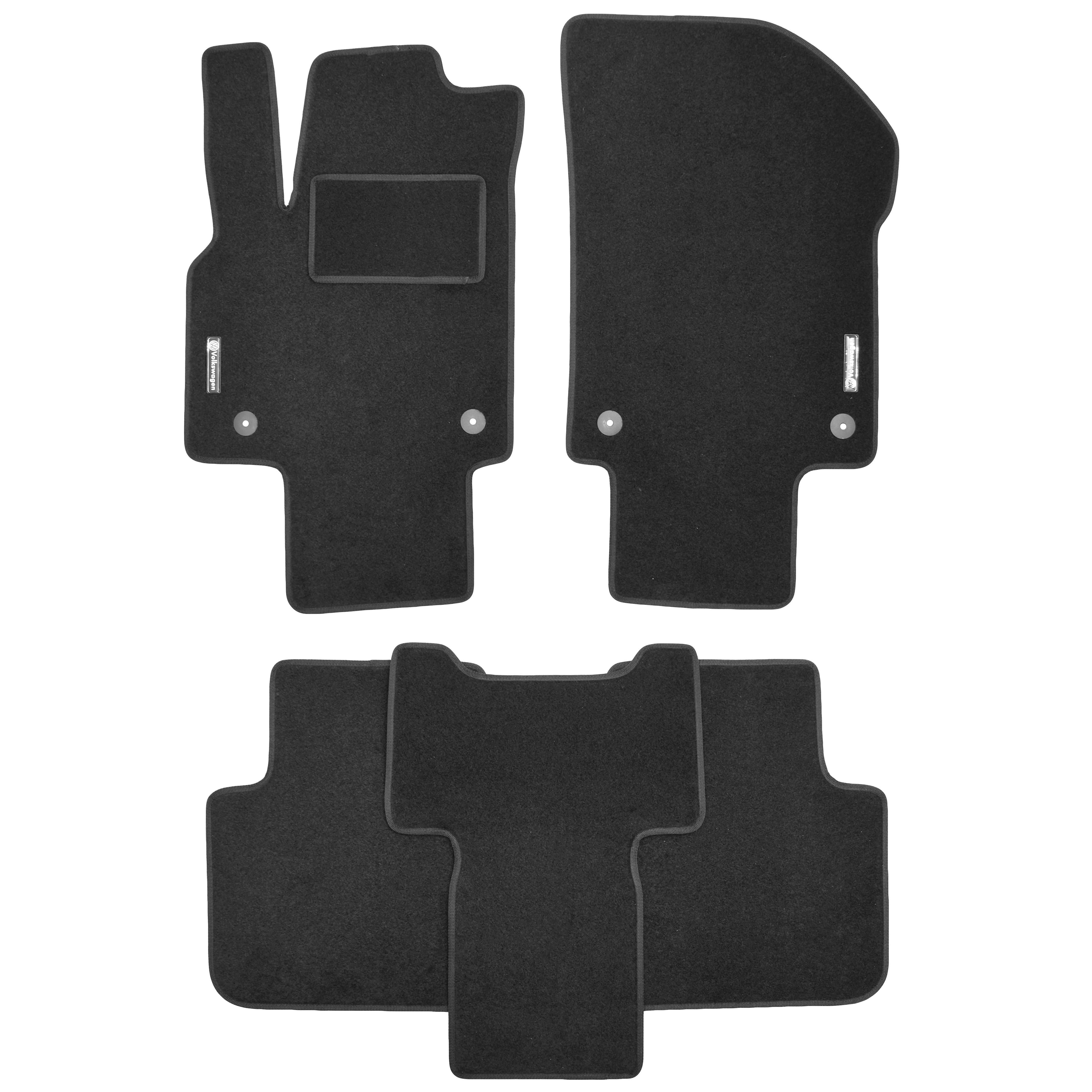 Коврики в салон для Volkswagen Atlas '17- текстильные Черный (196542)