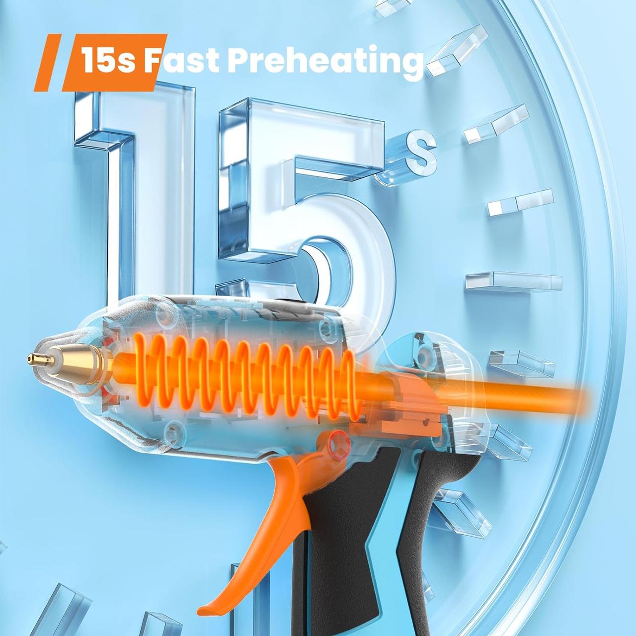 Пістолет клейовий бездротовий USB-C 5 Ач та міні-клейові стрижні 25 шт. - фото 2 Пістолет клейовий бездротовий USB-C 5 Ач та міні-клейові стрижні 25 шт. - фото 2