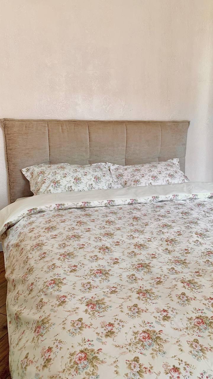 Комплект постельного белья Fluff Ранфорс Цветочная нежность 100% хлопок евро (113322)