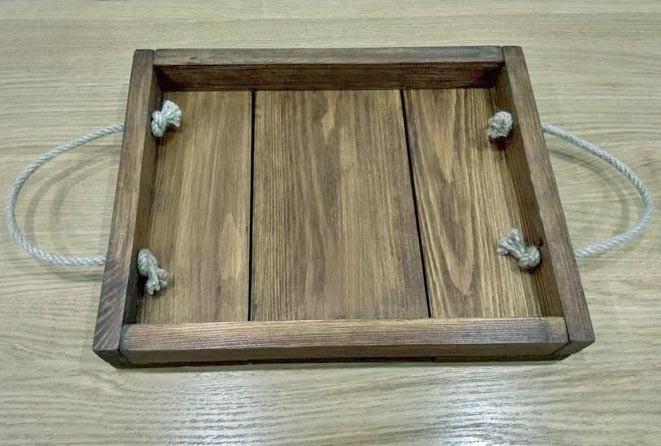 Поднос деревянный Хален Сепия (ПДС-001308)