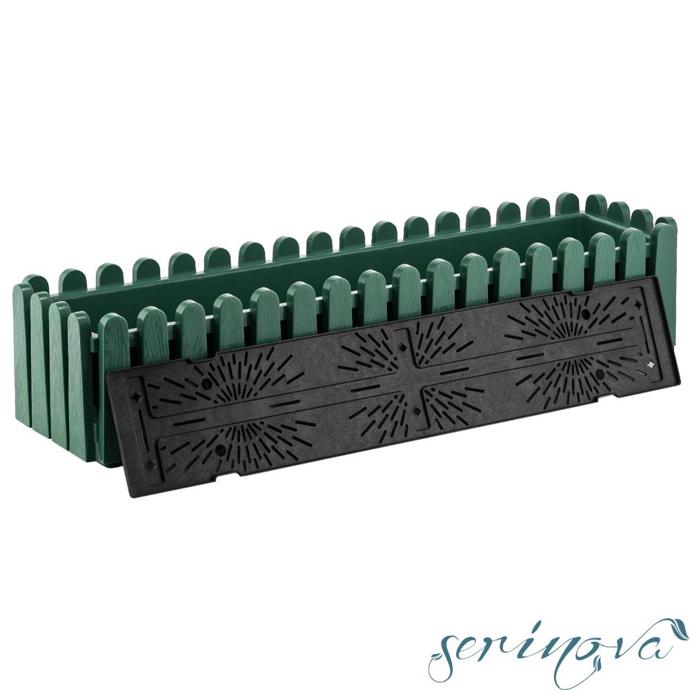 Горшок для цветов балконный Serinova Istanbul 14 л Зеленый (11417) - фото 3 Горшок для цветов балконный Serinova Istanbul 14 л Зеленый (11417) - фото 3