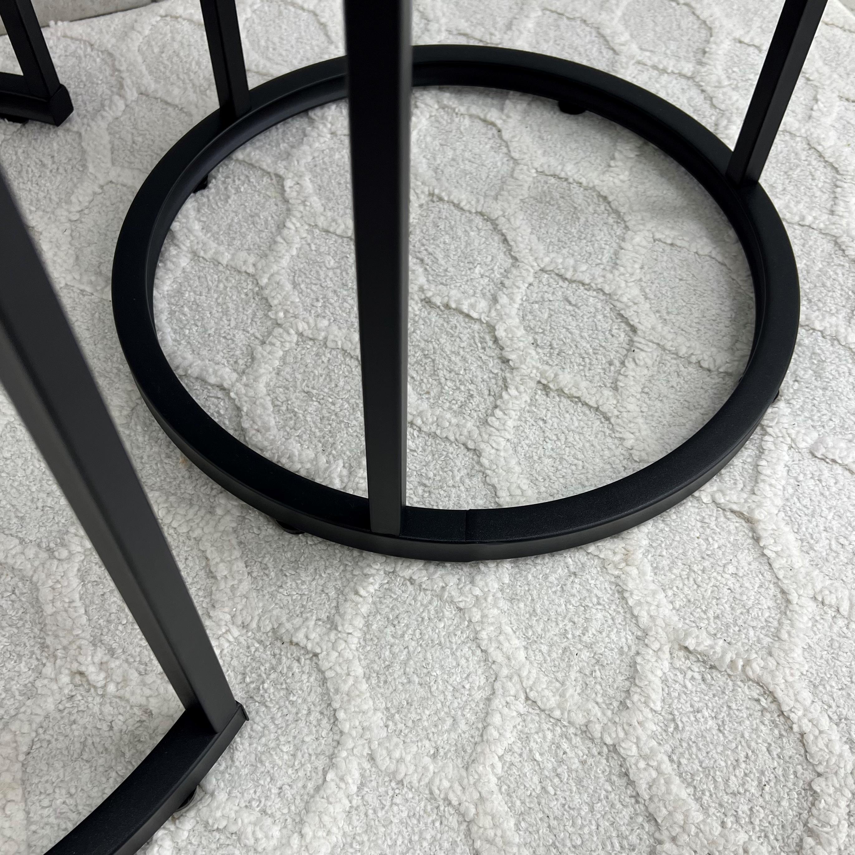 Комплект журнальних столиків LUMINARIA TWIN 2 шт. Чорний мармур (29668997) - фото 5