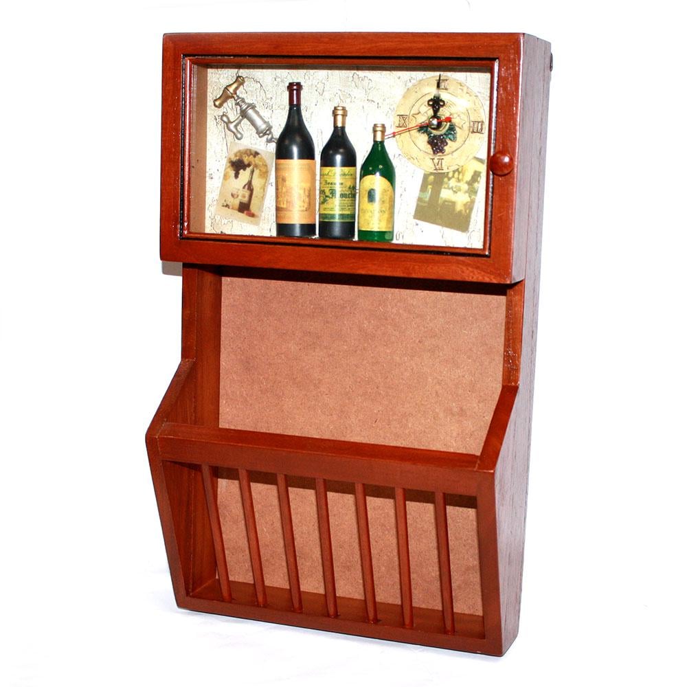 Полиця з годиником і ключницею Кухня 40x24 см (58204А) Полиця з годиником і ключницею Кухня 40x24 см (58204А)