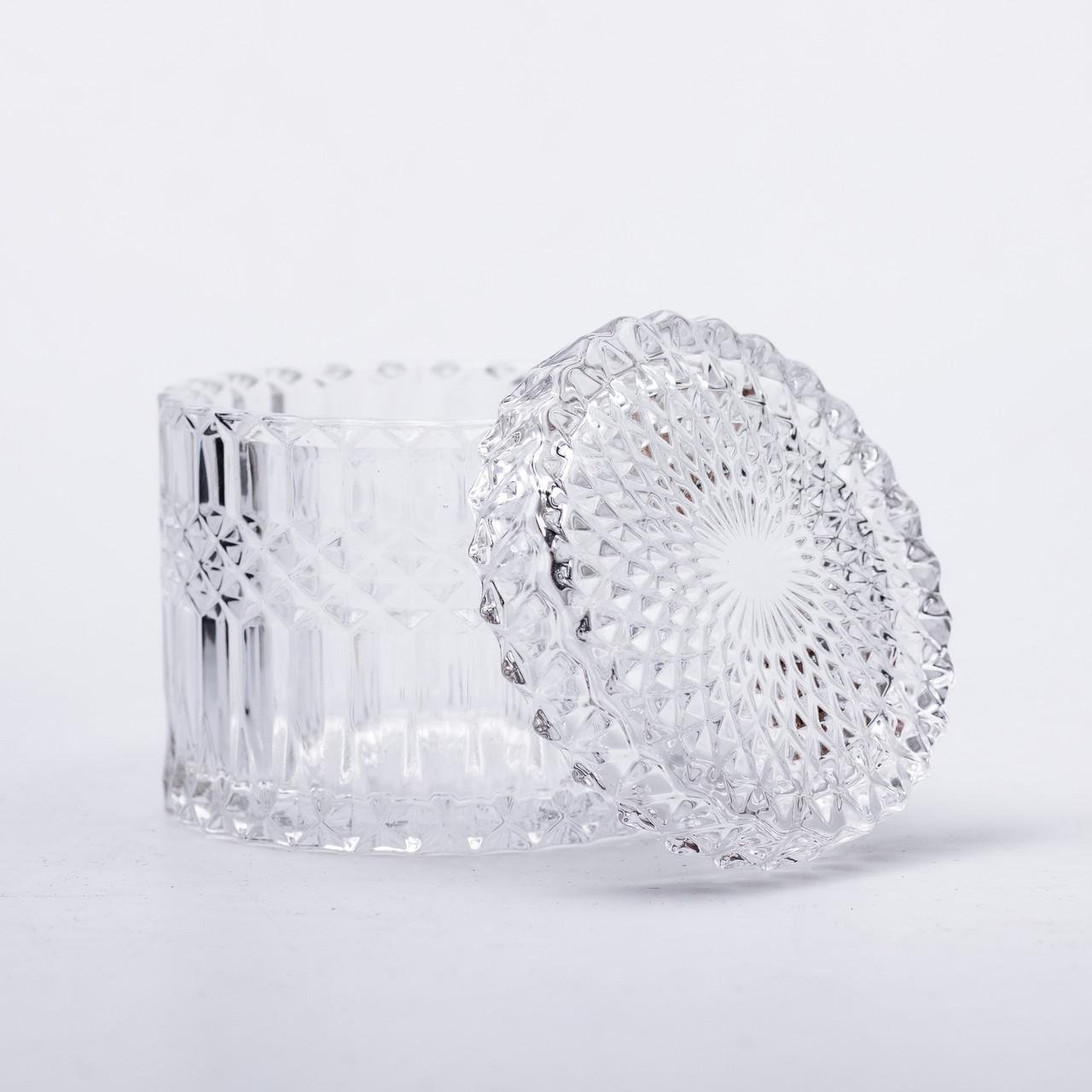 Цукерниця з кришкою HP-4-99 кругла скляна 9 см (6968) - фото 5 Цукерниця з кришкою HP-4-99 кругла скляна 9 см (6968) - фото 5