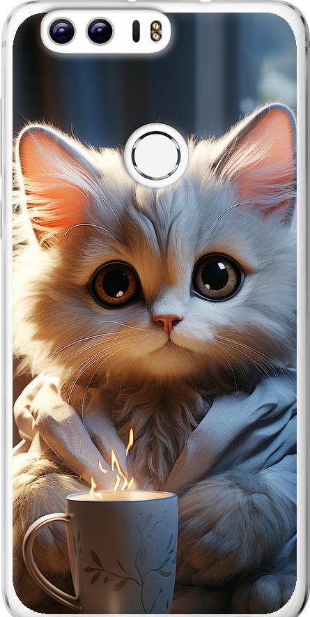 Чехол на Huawei Honor 8 White cat (5646u-351-42517)