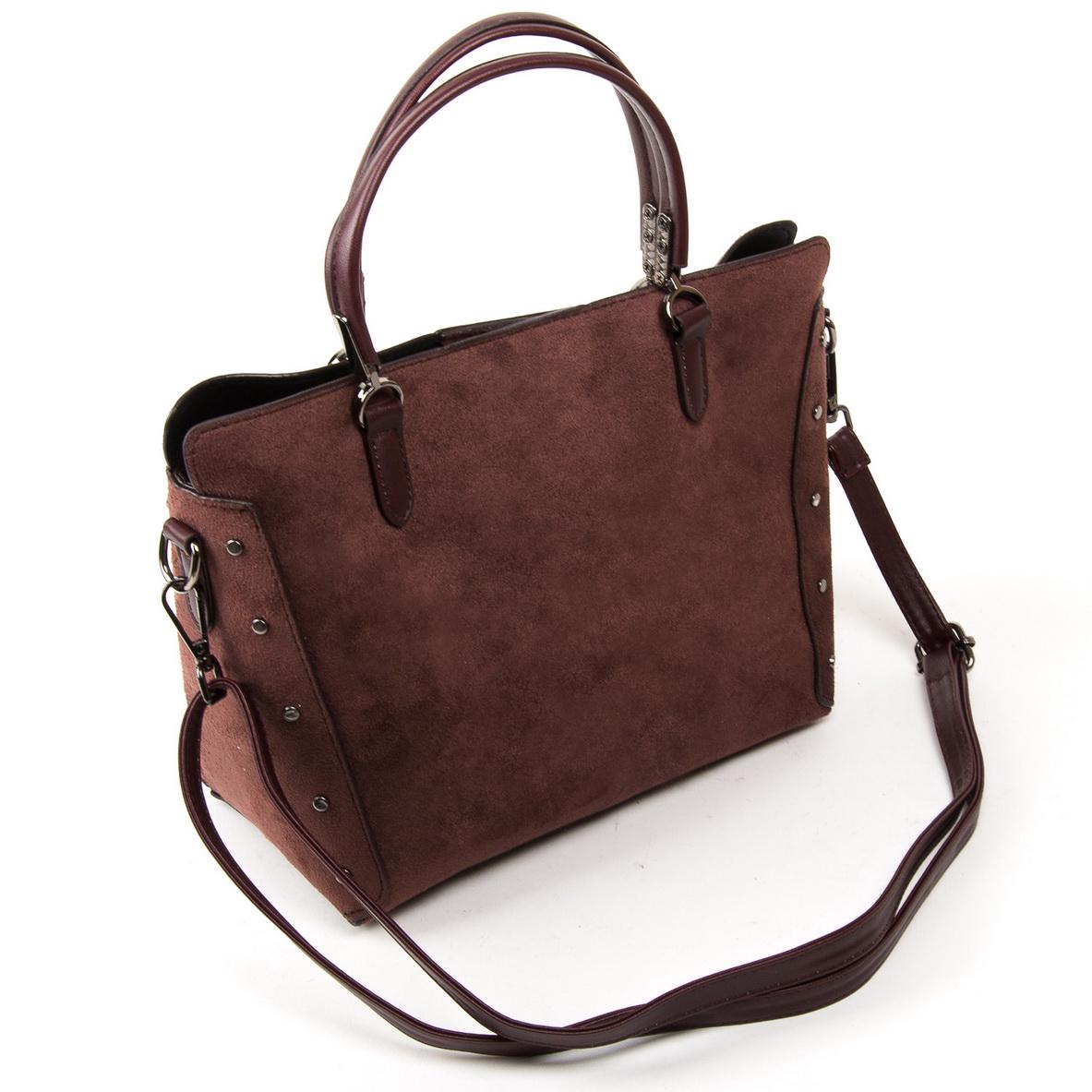 Женская модельная сумка из замша Fashion 5124 Кофейный - фото 2 Женская модельная сумка из замша Fashion 5124 Кофейный - фото 2