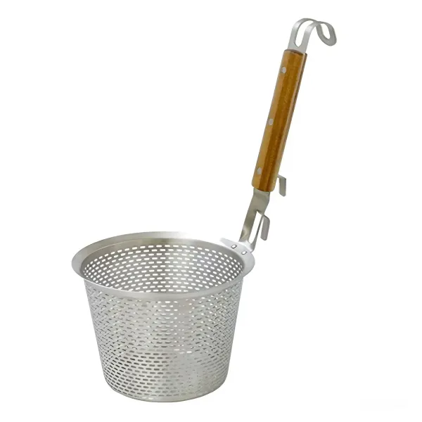 Сито-дуршлаг для варки макарон Zhongjing із нержавіючої сталі 14,2х14,2х13 см Хром (147-107- HP-19-26)