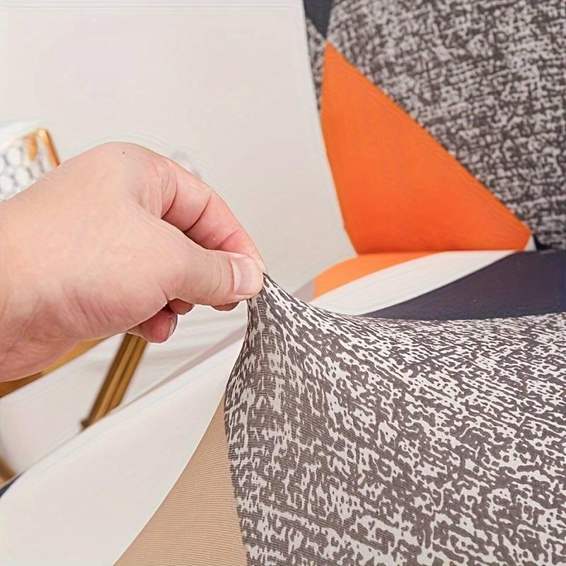 Чехол на стул натяжной со спинкой универсальный Терракотово-бежевый (2151544720) - фото 3 Чехол на стул натяжной со спинкой универсальный Терракотово-бежевый (2151544720) - фото 3