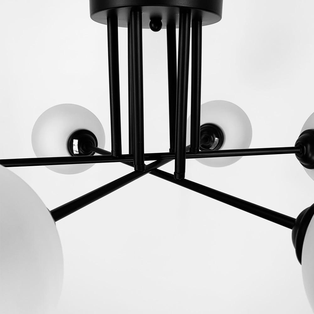 Люстра плафонна на 6 ламп Чорний (4222/6G) - фото 5