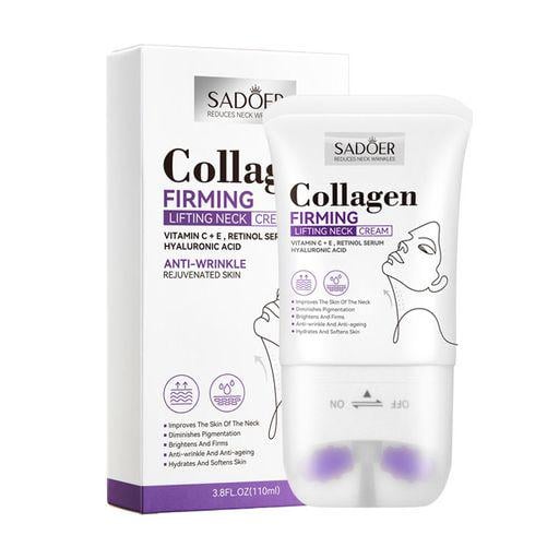 Крем-ролер для масажу шиї Sadoer Collagen Firming Lifting Neck Cream 110 мл