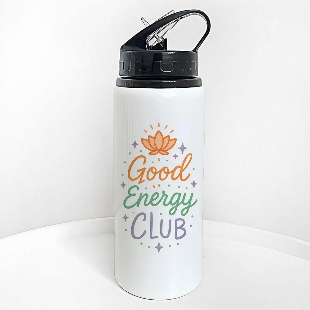 Бутылка для воды с трубочкой Presentville Good energy club 600 мл (PLV_25A078)