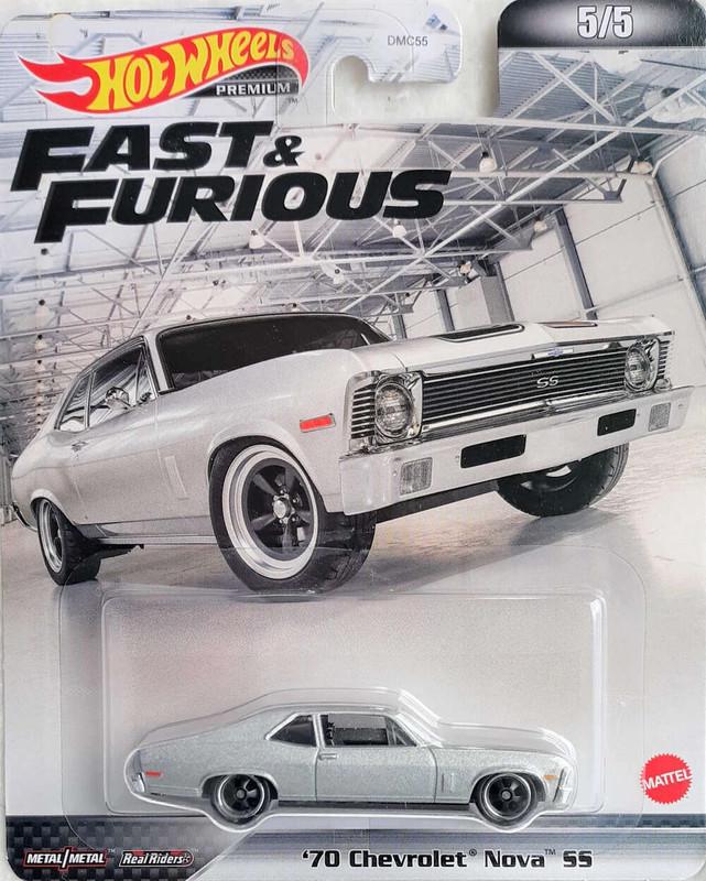 Игрушечная машинка Hot Wheels Premium 70 Chevy Nova SS 2022 Entertainment Fast & Furious 5/5 (HCP14)