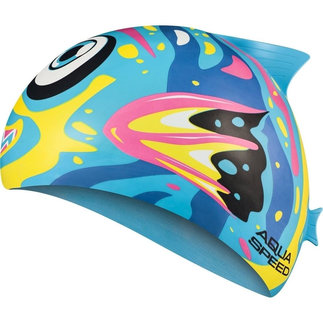 Шапочка для плавання дитяча Aqua Speed ZOO FISH Жовто-рожевий (115-01-fish)