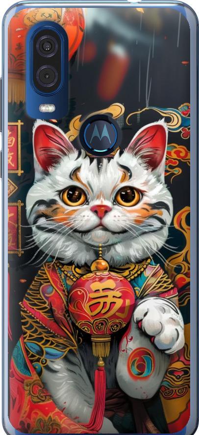 Чехол на Motorola One Vision China Cat v2 (6135u-1782-42517)