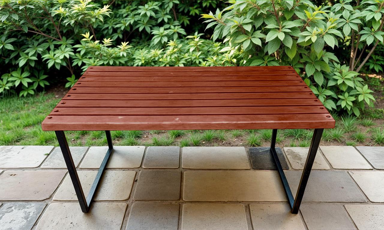 Стол садовый ТОБІ ШО Грид Лофт 1700х700х800 мм Макасар (25589218) - фото 1 Стол садовый ТОБІ ШО Грид Лофт 1700х700х800 мм Макасар (25589218) - фото 1