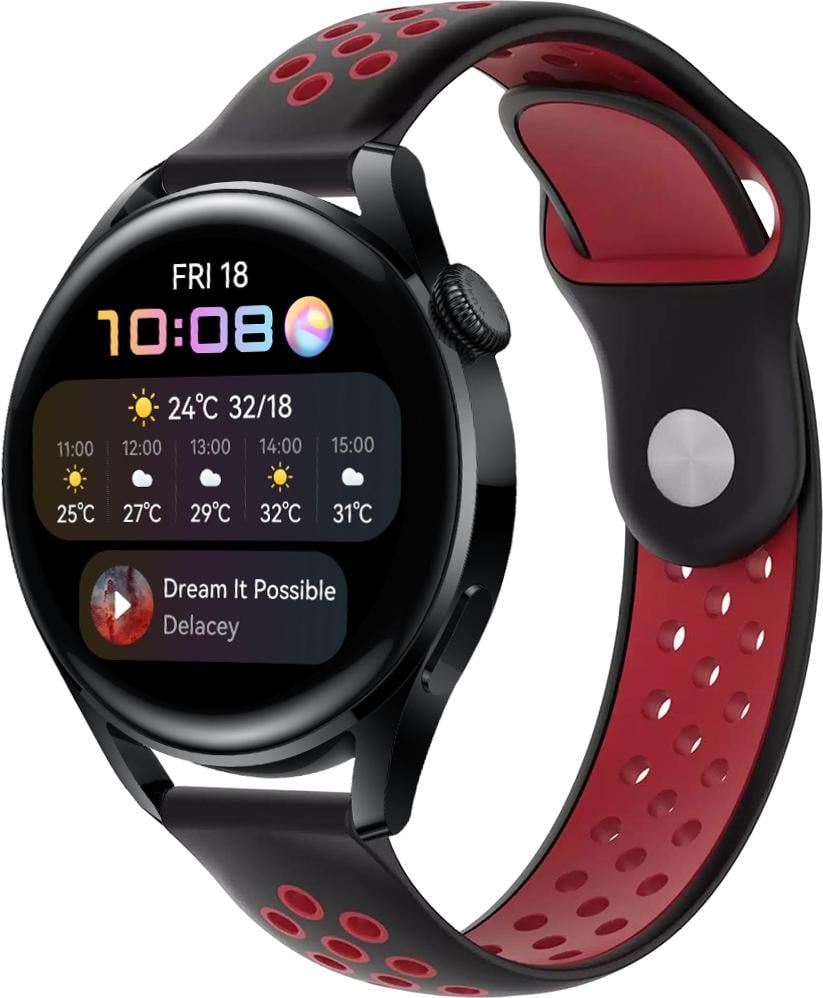 Ремешок Sport для Huawei Watch 3 22 мм Black/Red (23053-44)