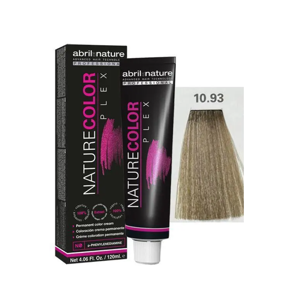 Крем-фарба для волосся Abril et Nature Color Plex Permanent Color Cream 10.93 платиновий русявий коричневий золотистий 120 мл