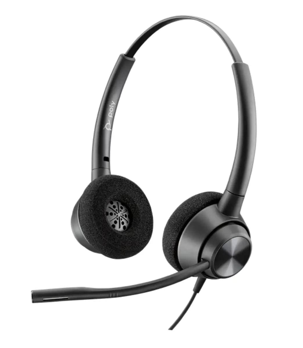 Гарнитура для компьютера Poly On-ear EncorePro 320 стерео с микрофоном USB Type-A Черный (616491)