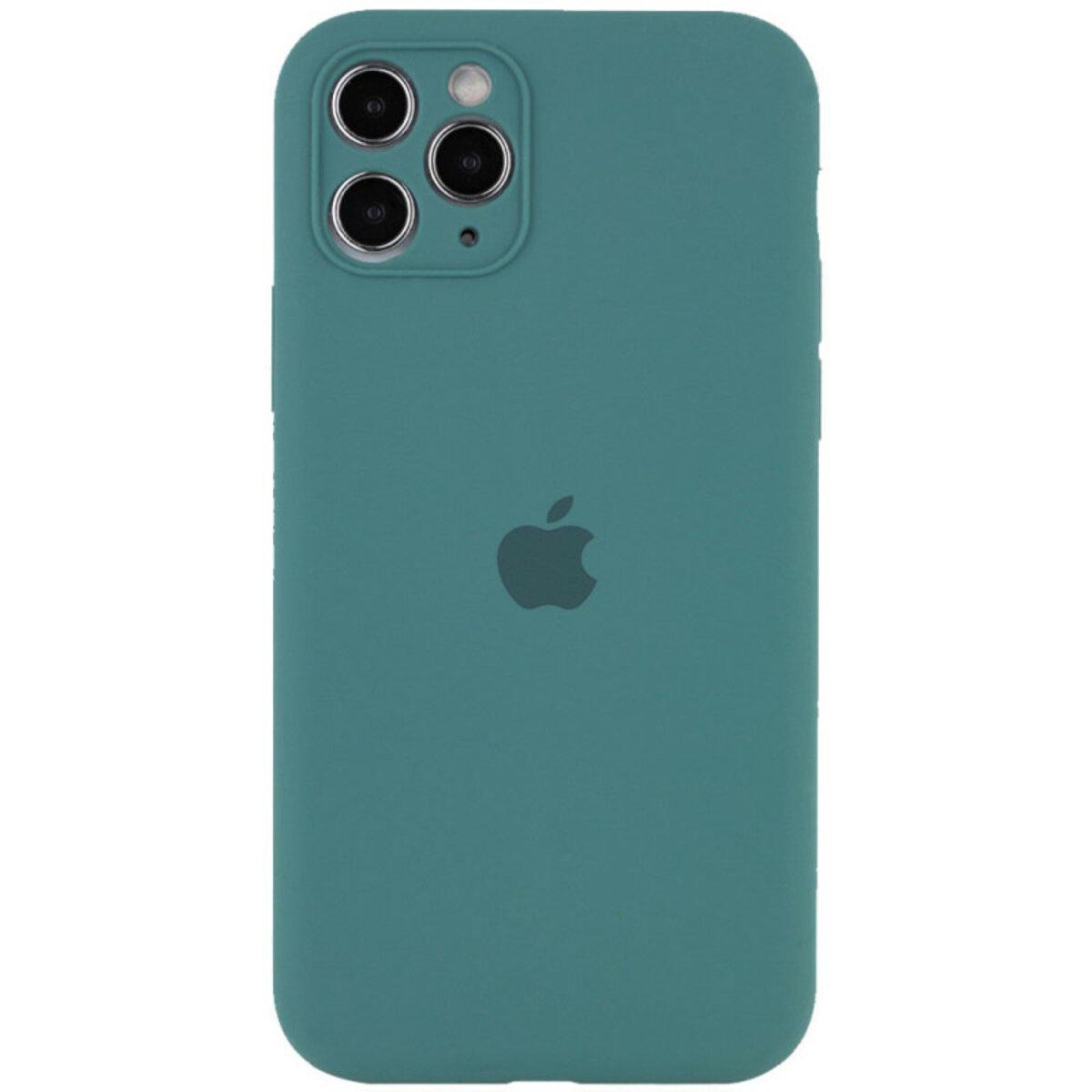 Противоударный чехол для Apple iPhone 12 Pro Max Silicone Full Case AA Camera Protect / Pine Green