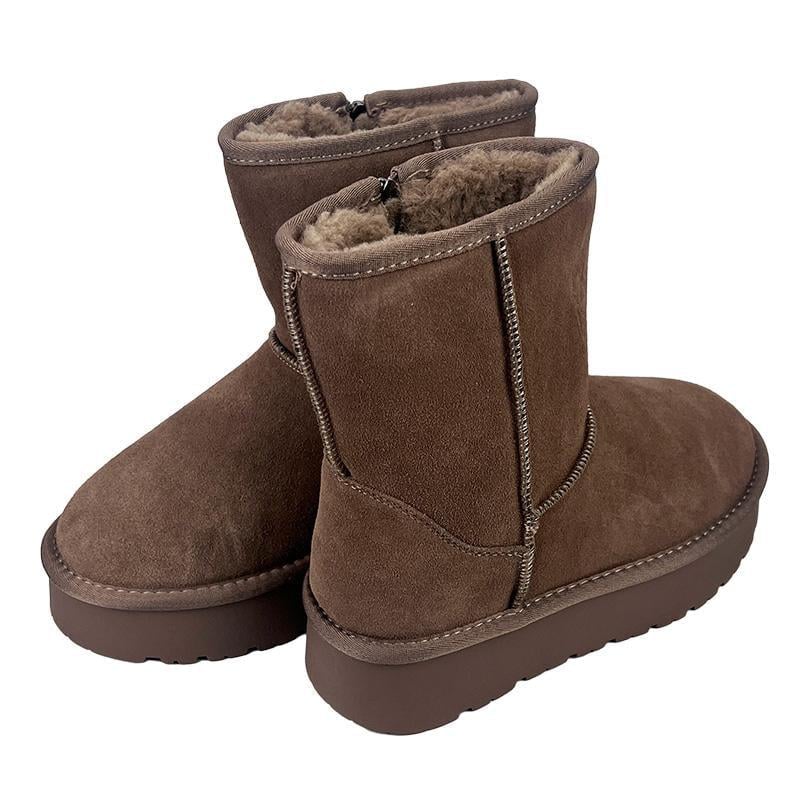 Угги женские замшевые на платформе молния 90174 p. 38 24,5 см Коричневый - фото 3 Угги женские замшевые на платформе молния 90174 p. 38 24,5 см Коричневый - фото 3