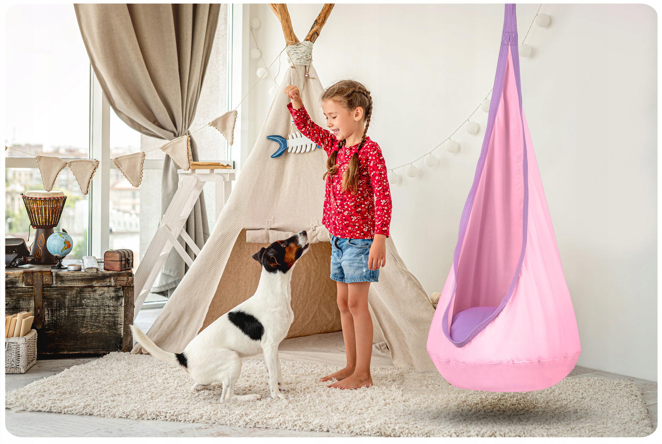 Детские качели подвесные NEO-SPORT Гнездо-кокон с подушкой Розовый (23525601) - фото 3 Детские качели подвесные NEO-SPORT Гнездо-кокон с подушкой Розовый (23525601) - фото 3