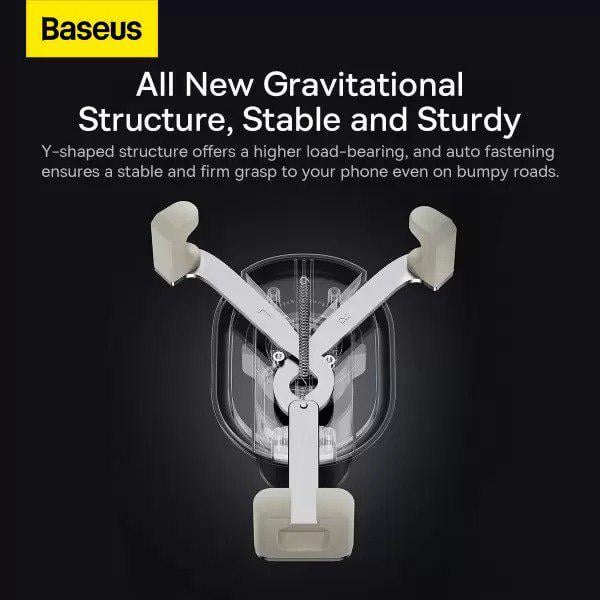 Автомобильный держатель для телефона BASEUS Stable Gravitational Car Mount Air Outlet White (SUWX000001) - фото 13