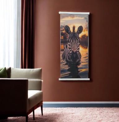 Инфракрасный обогреватель настенный Сейм картина 200 Вт Зебра 100x45 см