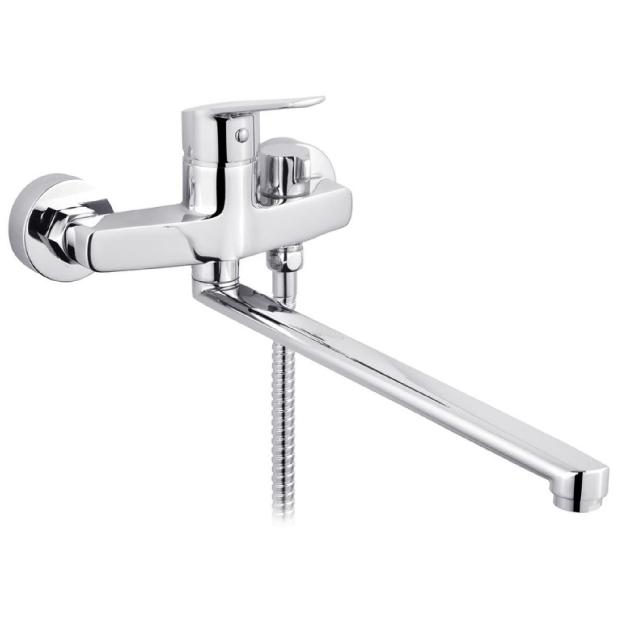 Смеситель для ванны Kroner KRP Hagen C071 однорычажный с ручной лейкой Хром (CV032244)