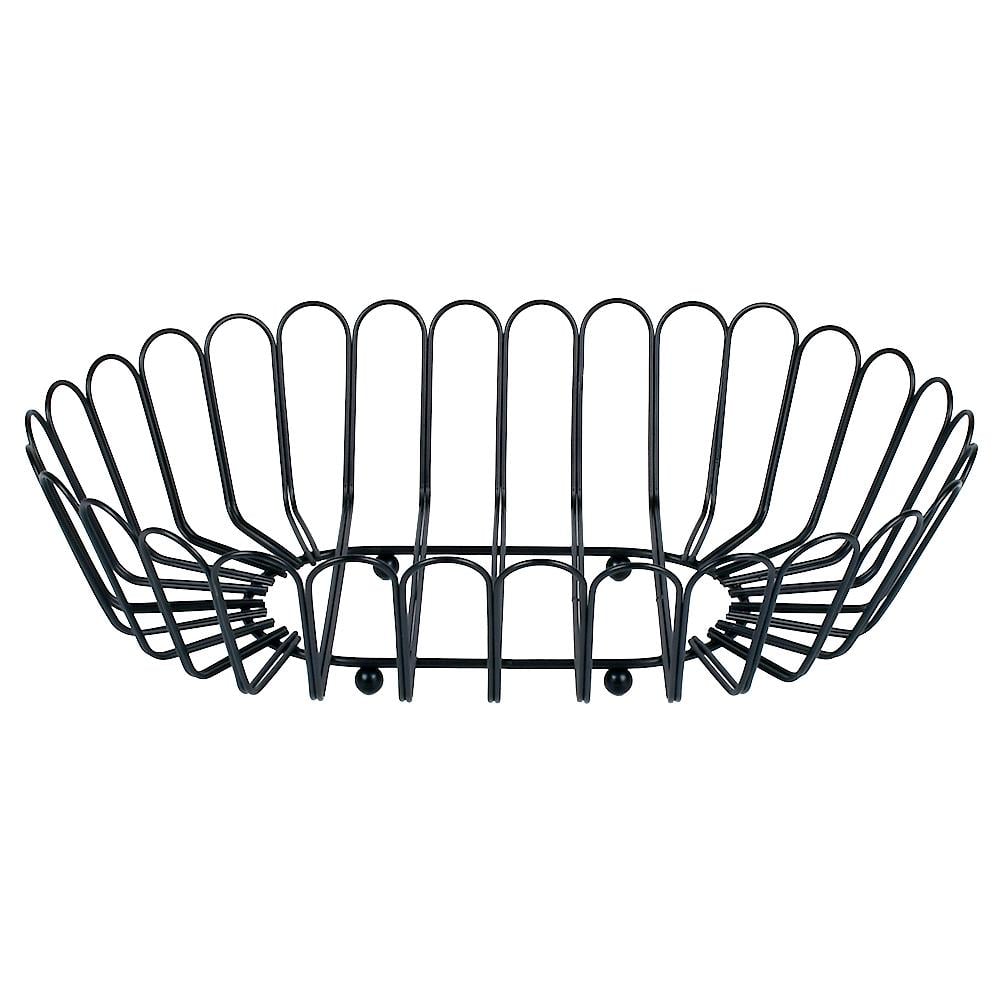 Фруктівниця металева Stenson R 99093 20х32 см Чорний (26712674)