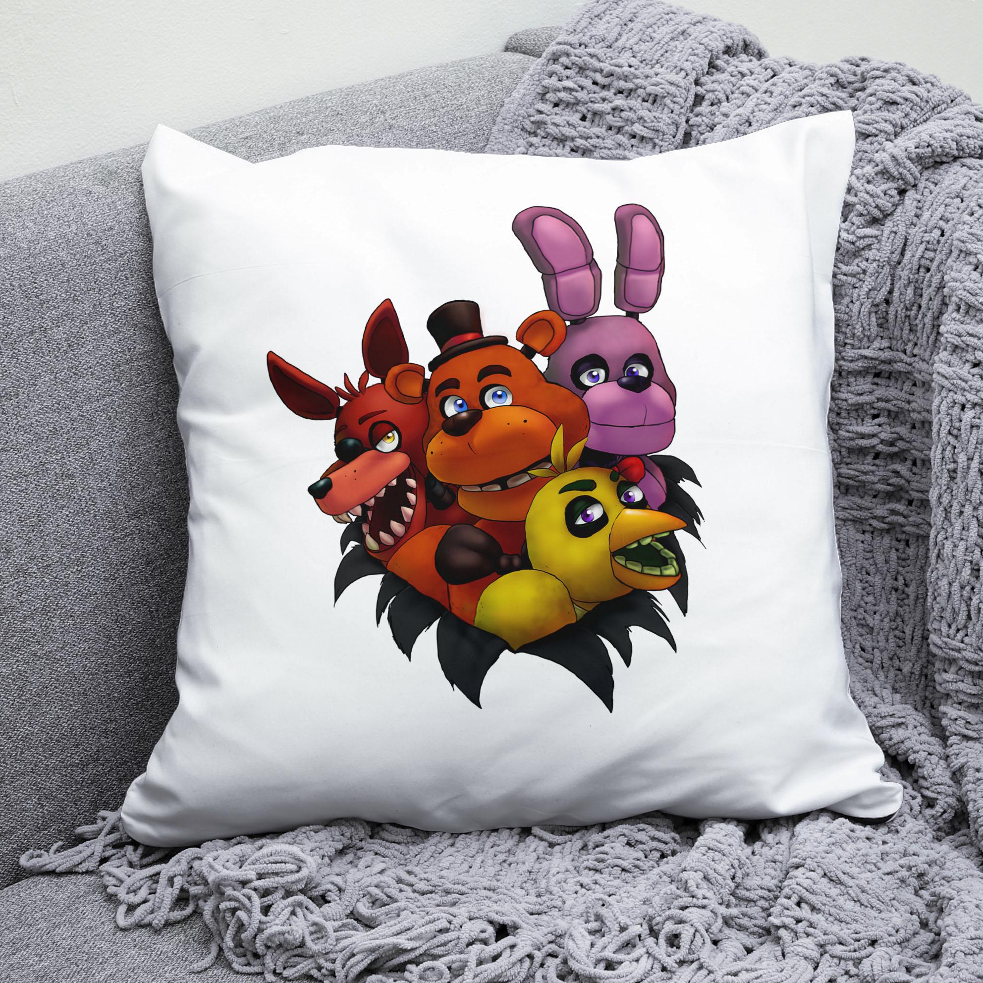 Плюшевая подушка квадрат с принтом игры Five Nights at Freddy's