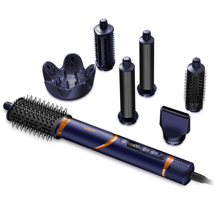 Фен-стайлер VGR V-477 Professional с 7 насадками 1400 Вт Dark Blue (2685664041)