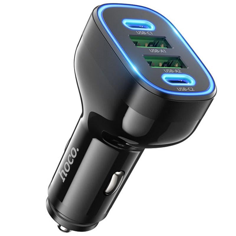 Зарядний пристрій автомобільний Hoco NZ11 Guide PD72W 2Type-C/2USB Black (00000066126_1)