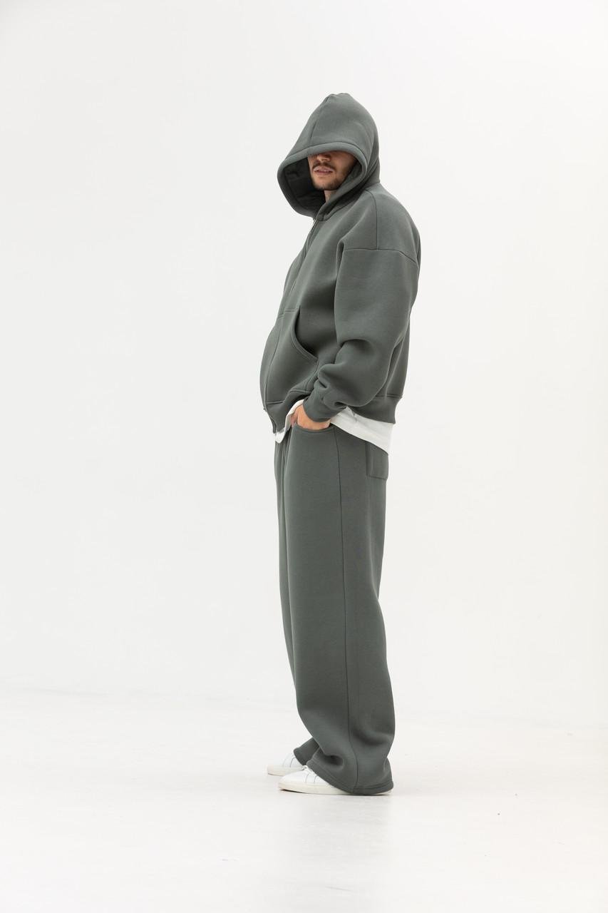 Спортивний костюм чоловічий Україна на флісі/кофта на замку M Оливковий (OBR-5291OL-M) - фото 7 Спортивний костюм чоловічий Україна на флісі/кофта на замку M Оливковий (OBR-5291OL-M) - фото 7