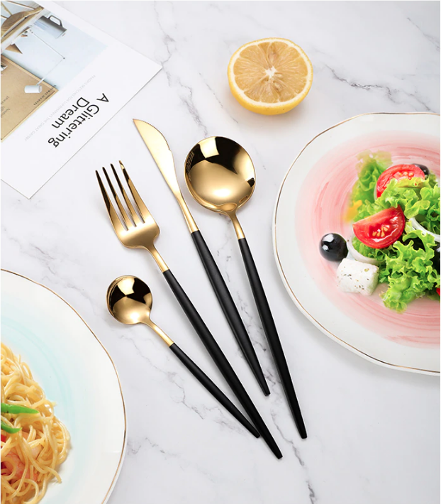 Набор столовых приборов Kitchen на 2 персоны Черный (4748242) - фото 2 Набор столовых приборов Kitchen на 2 персоны Черный (4748242) - фото 2