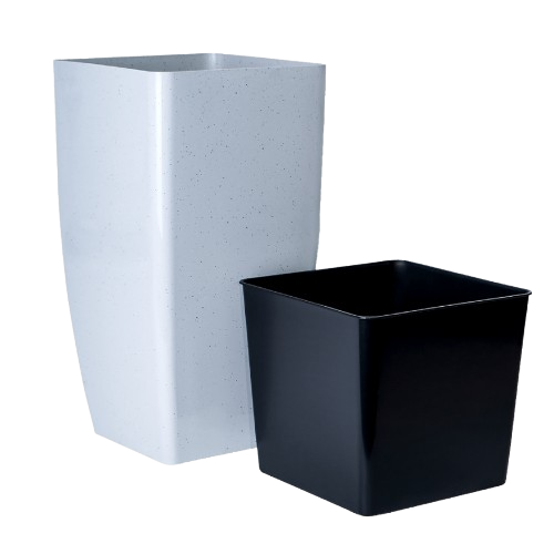Вазон Алеана Квадро 16x16x30 см Stone (УТ000103391) Вазон Алеана Квадро 16x16x30 см Stone (УТ000103391)