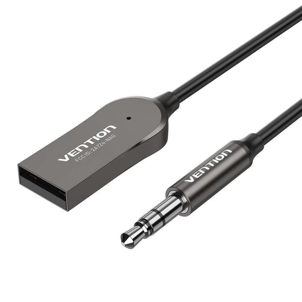 Bluetooth-ресивер автомобильный Vention USB/3.5 мм 1,5 м Серый (NAGHG) Bluetooth-ресивер автомобильный Vention USB/3.5 мм 1,5 м Серый (NAGHG)