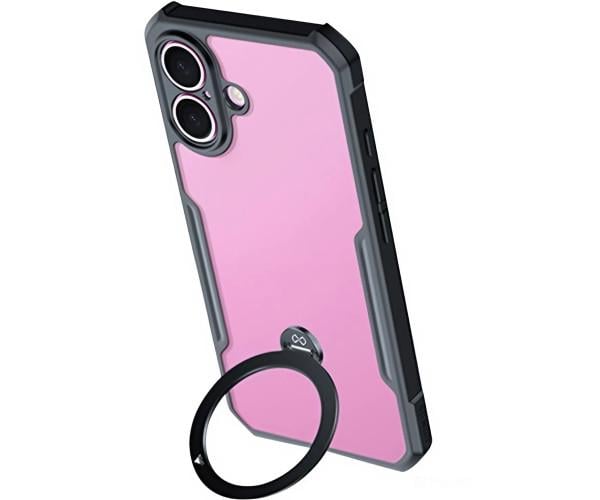 Чохол протиударний XUNDD Ring для iPhone 17 з магнітним кільцем-підставкою Black