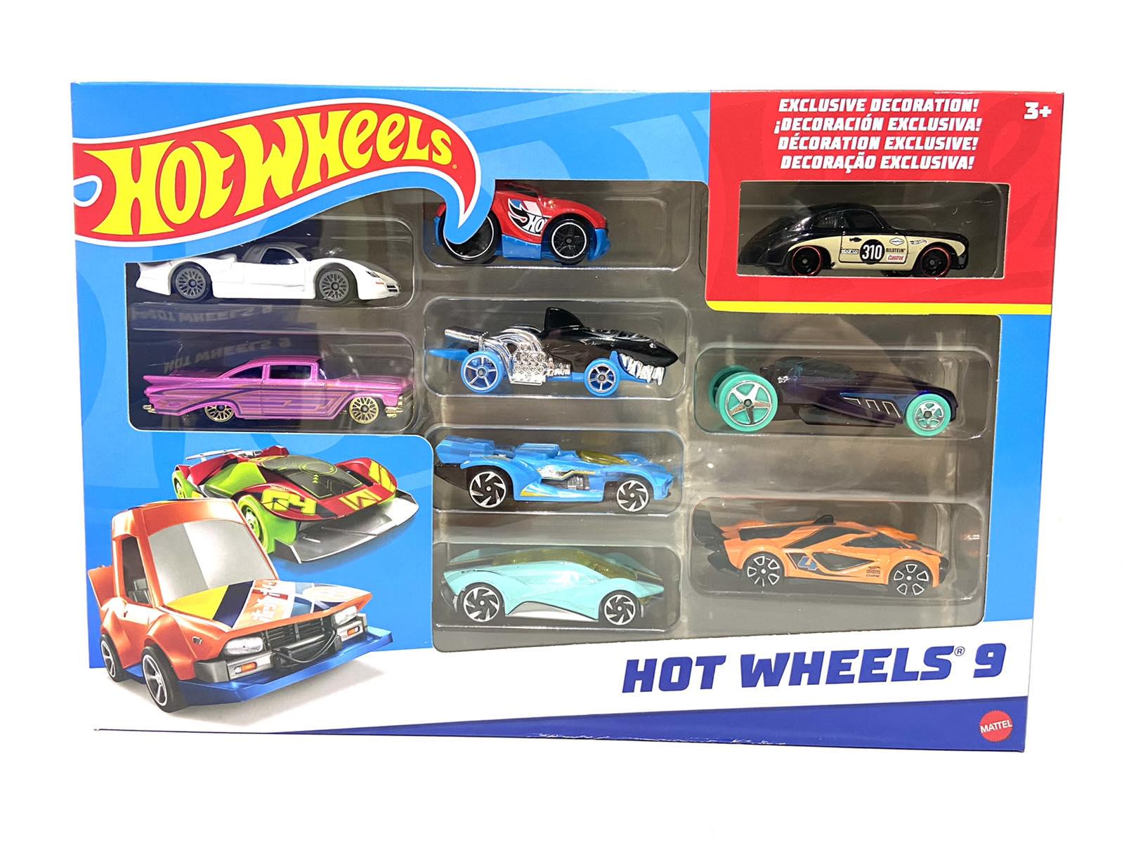 Набор машинок Mattel Hot Wheels Вид 8 в подарочной упаковке 9 шт. (X6999)