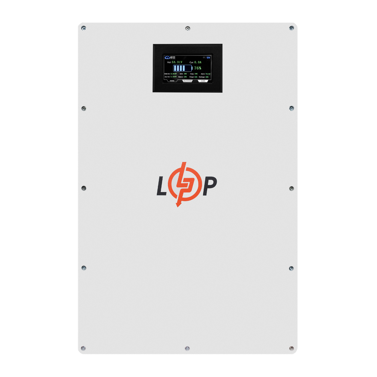 Акумулятор LP LiFePO4 51,2V-100 Ah 5120Wh BMS 100A/50А метал LCD Smart RS485/CAN JK настінний