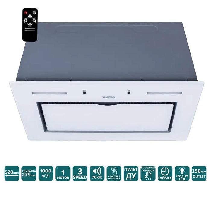 Витяжка VENTOLUX PUNTO 520/279 WG (1000) TRC MS - фото 2
