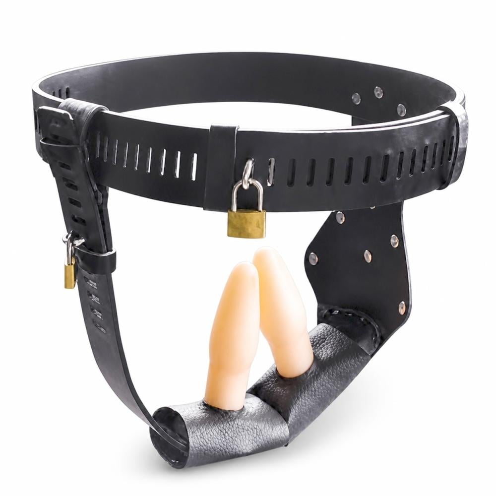 Пояс верности женский Relieving Nature Chastity Belt Anal Vaginal Plug Черный (1000013992)