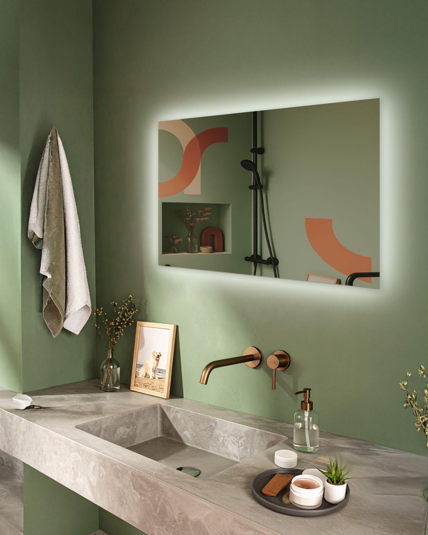 Дзеркало з LED підсвічуванням Шинейд Лайт 600х800 мм (SHINEID lite 1-600х800)