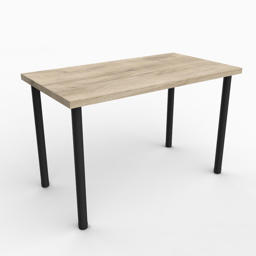 Обеденный стол LoftLab Usual 1400х650х755х36 мм Дуб крафт серый (10327)